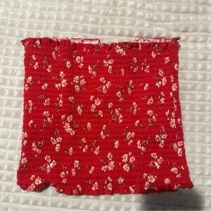 Rue21 Red Floral Crop Top